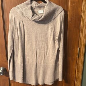 Cyrus Women's Light Gray Cowl Neck Sweater